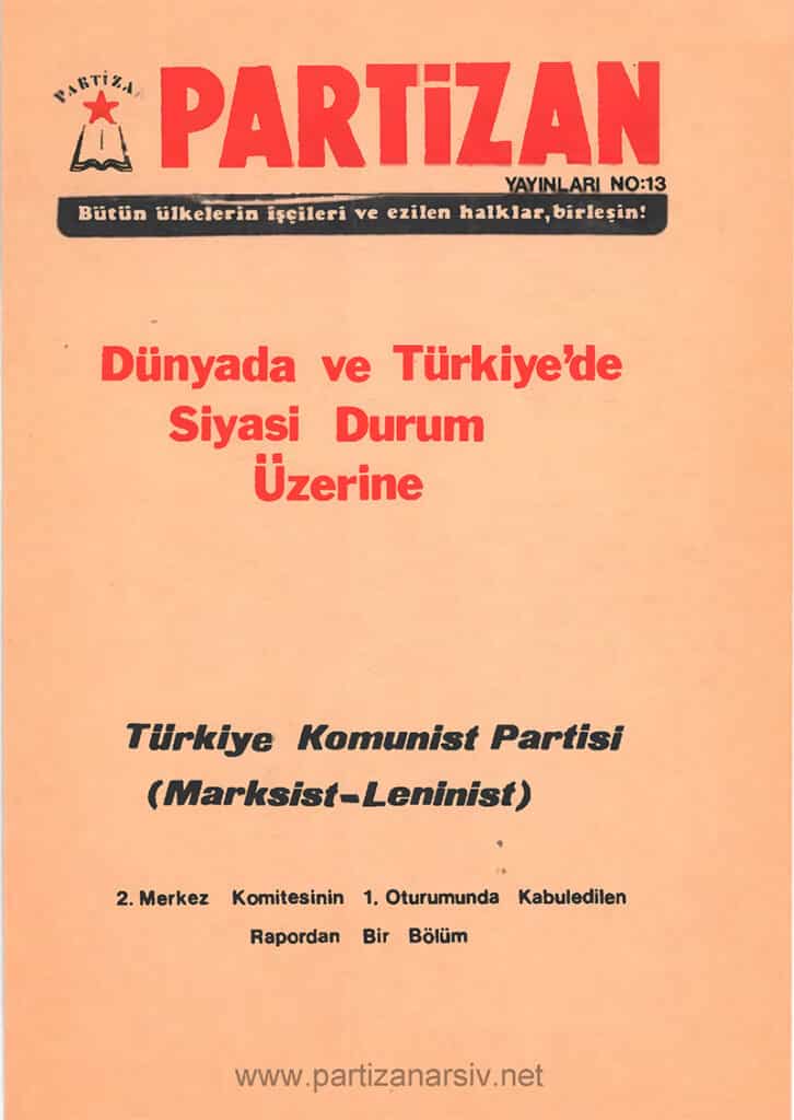 Partizan Yayınları Sayı 13