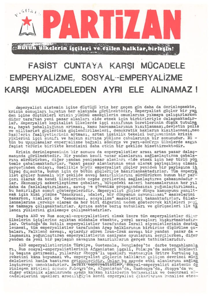 Partizan Dergisi Özel Sayı