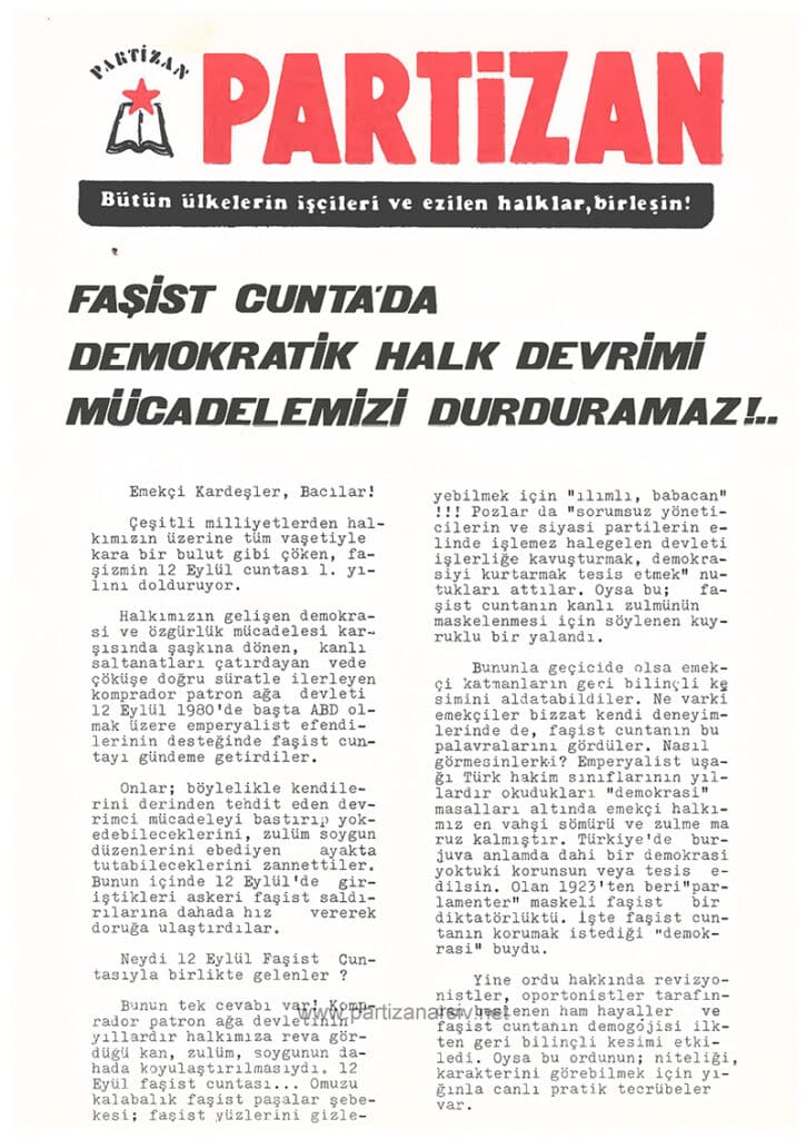 Partizan Dergisi Özel Sayı 