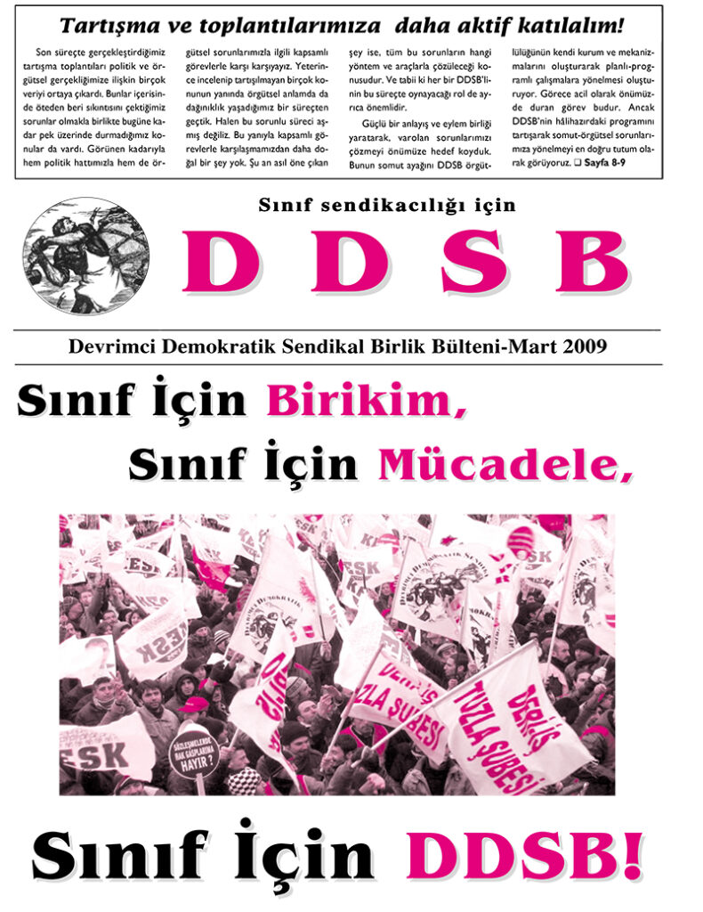 DDSB - Devrimci Demokratik Sendikal Birlik Bülteni Mart 2009