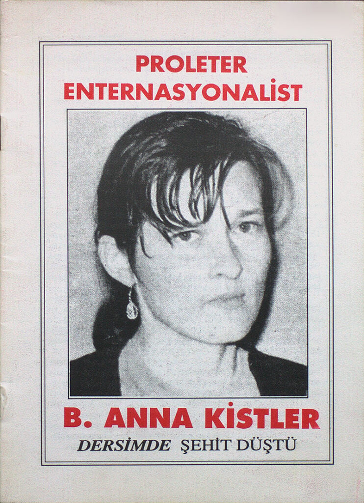 Proloter Enternasyonalist Barbara Anna Kistler Dersim'de şehit düştü